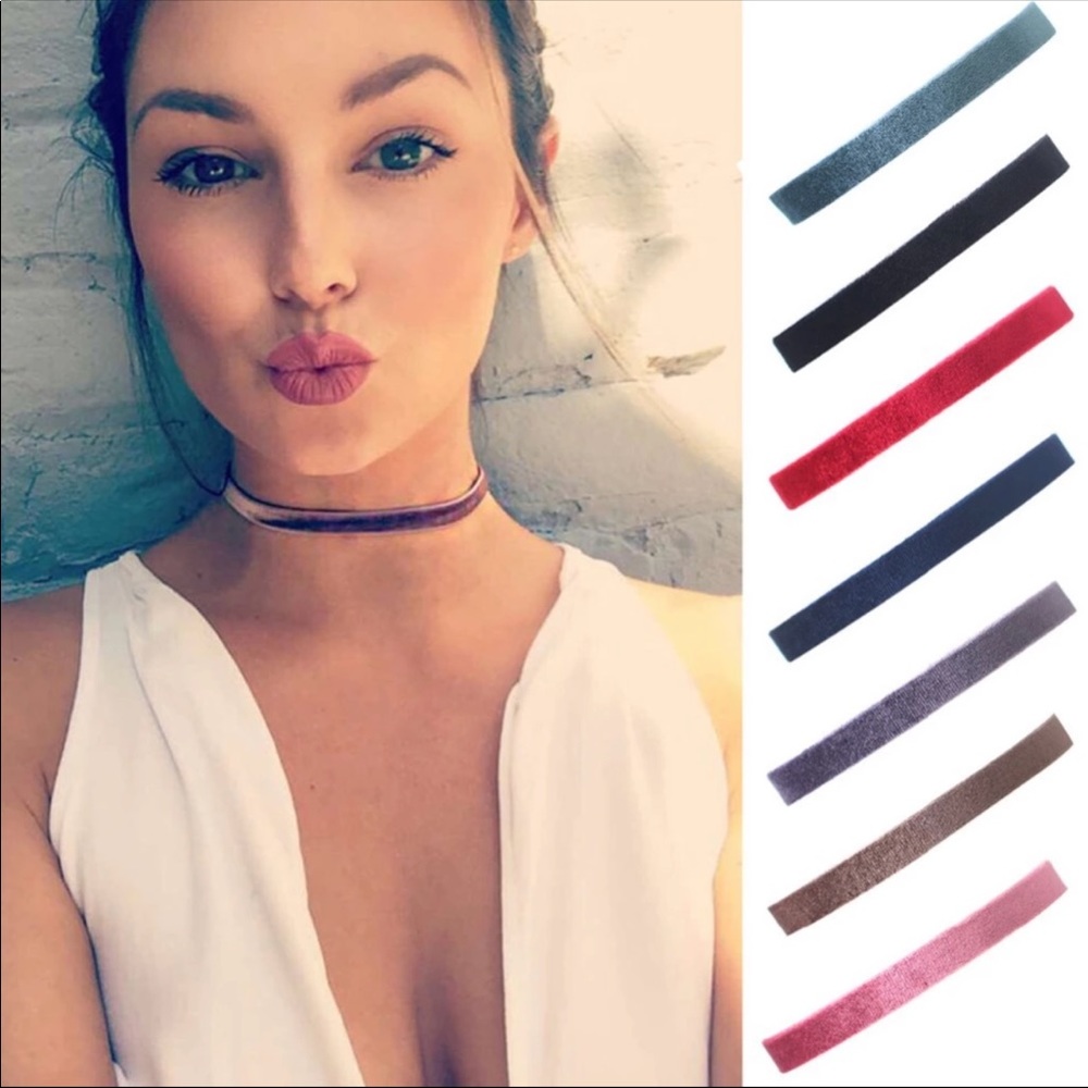 Brown Velvet Sexy Choker Necklace